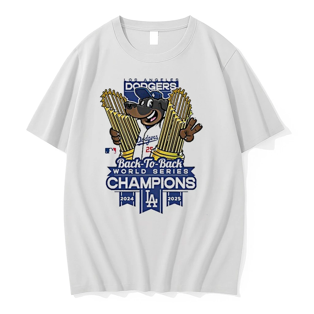 Los Angeles Dodgers Winner Mlb Back To Back Mascot Trophy Cup Hug World Series Champions 2024 2025 Shirts