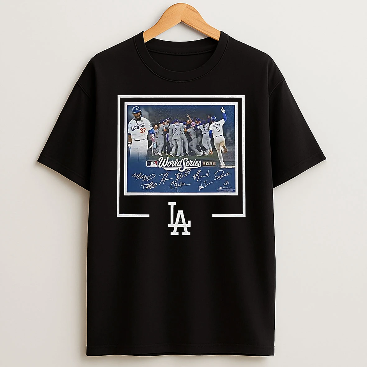 Los Angeles Dodgers World Series 2025 Champions Player Autographed Shirts