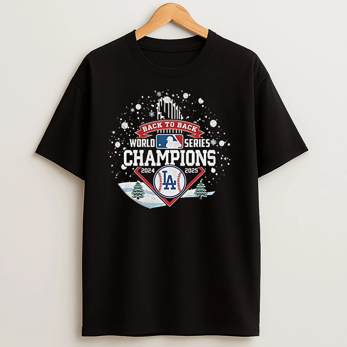 Los Angeles Dodgers World Series Champions 2025 For Christmas Tree Mlb Back To Back T Shirts