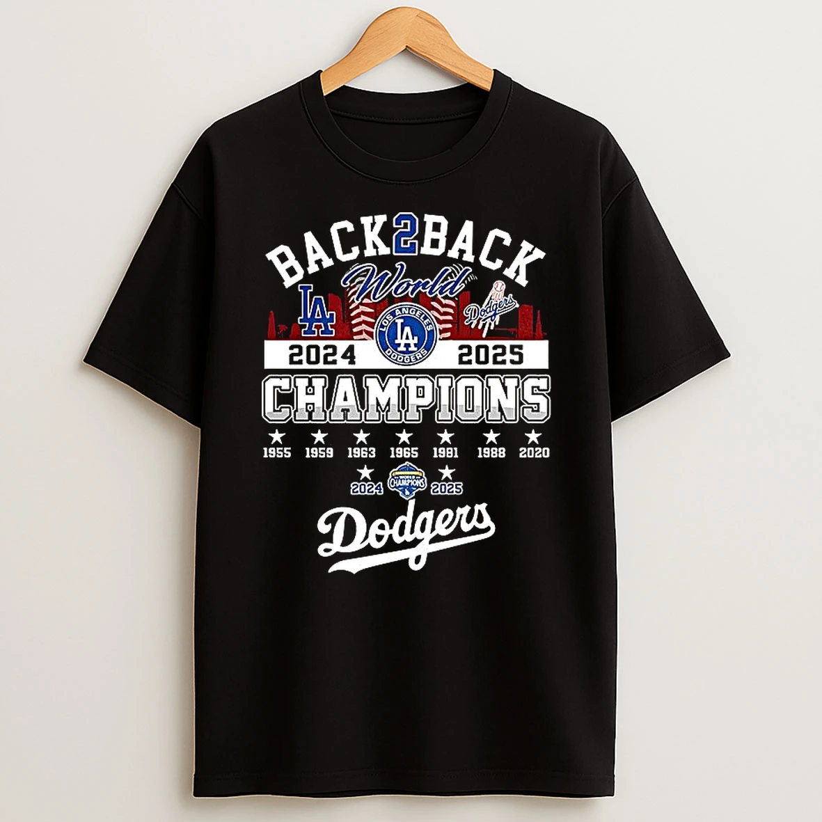 Los Angeles Dodgers World Series Champions Back To Back 2024 2025 Skyline Shirts