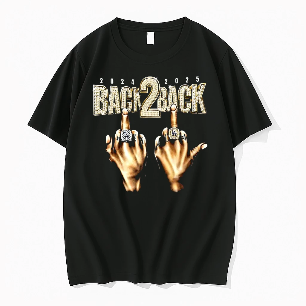 Los Angeles Dodgers World Series Back To Back Champions 2025 Middle Finger Shirts