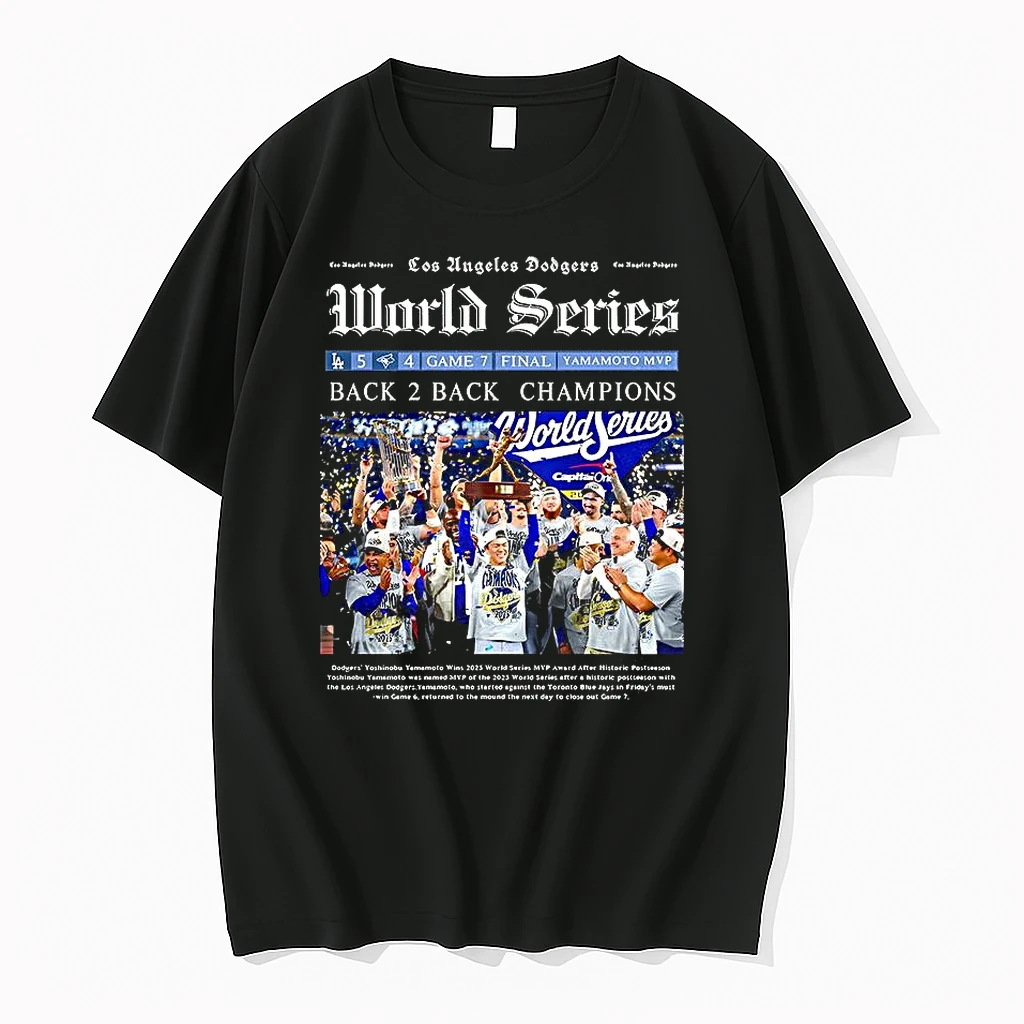 Los Angeles Dodgers World Series Back To Back Champions 2025 Newspaper Shirts