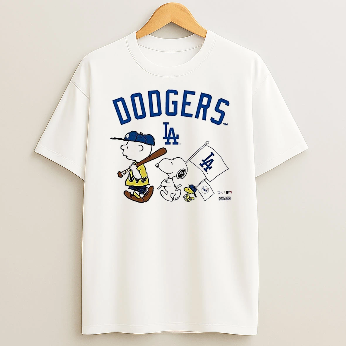 Los Angeles Dodgers X The Peanuts Flag Parade Shirts