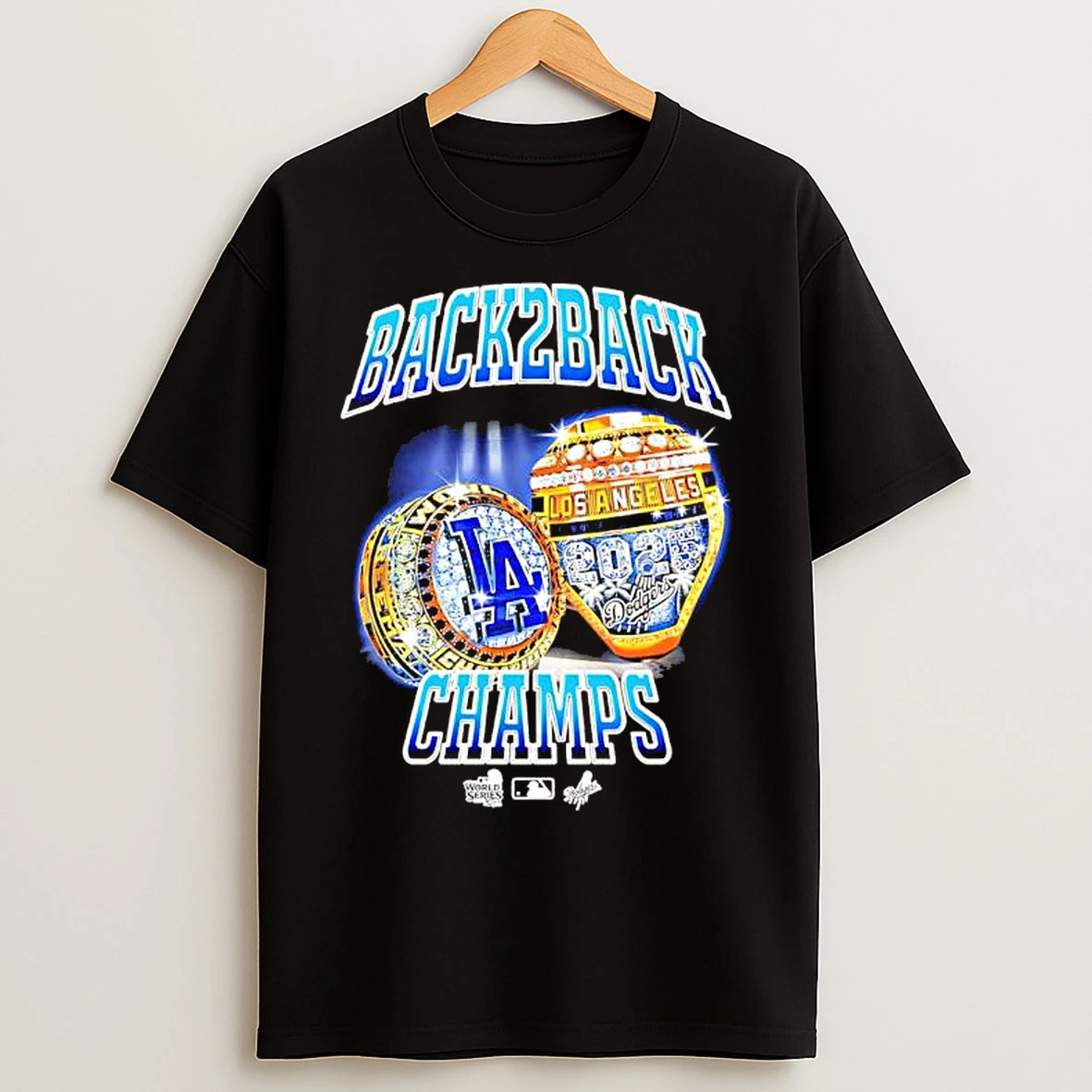 Los Angeles Dodgers Back 2 Back Champs Rings T Shirts