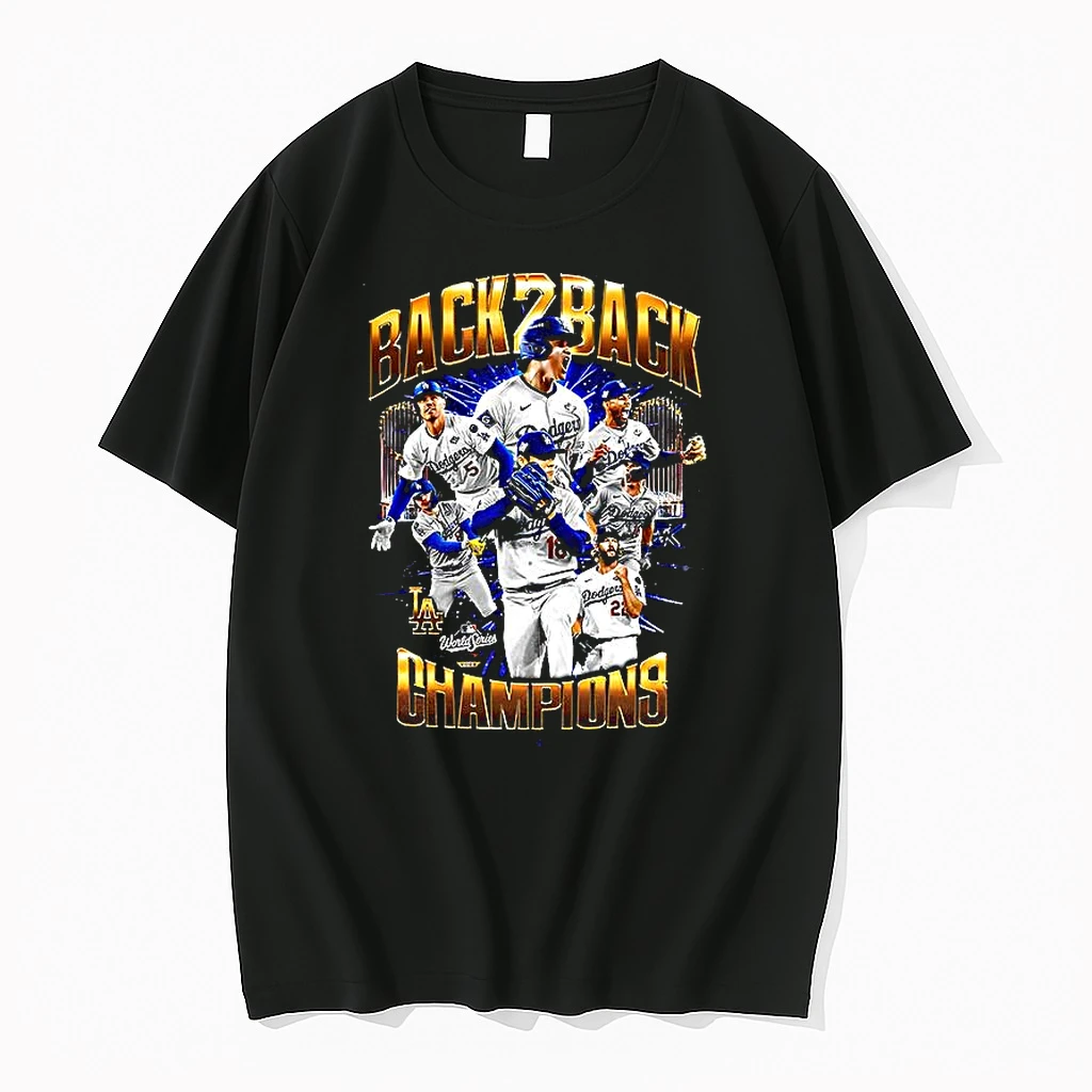 Los Angeles Dodgers Back To Back World Series 2025 Champions Player Trophy Shirts