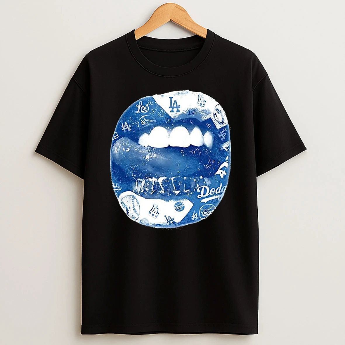 Los Angeles Dodgers Baseball Blue Lips Vintage Shirts