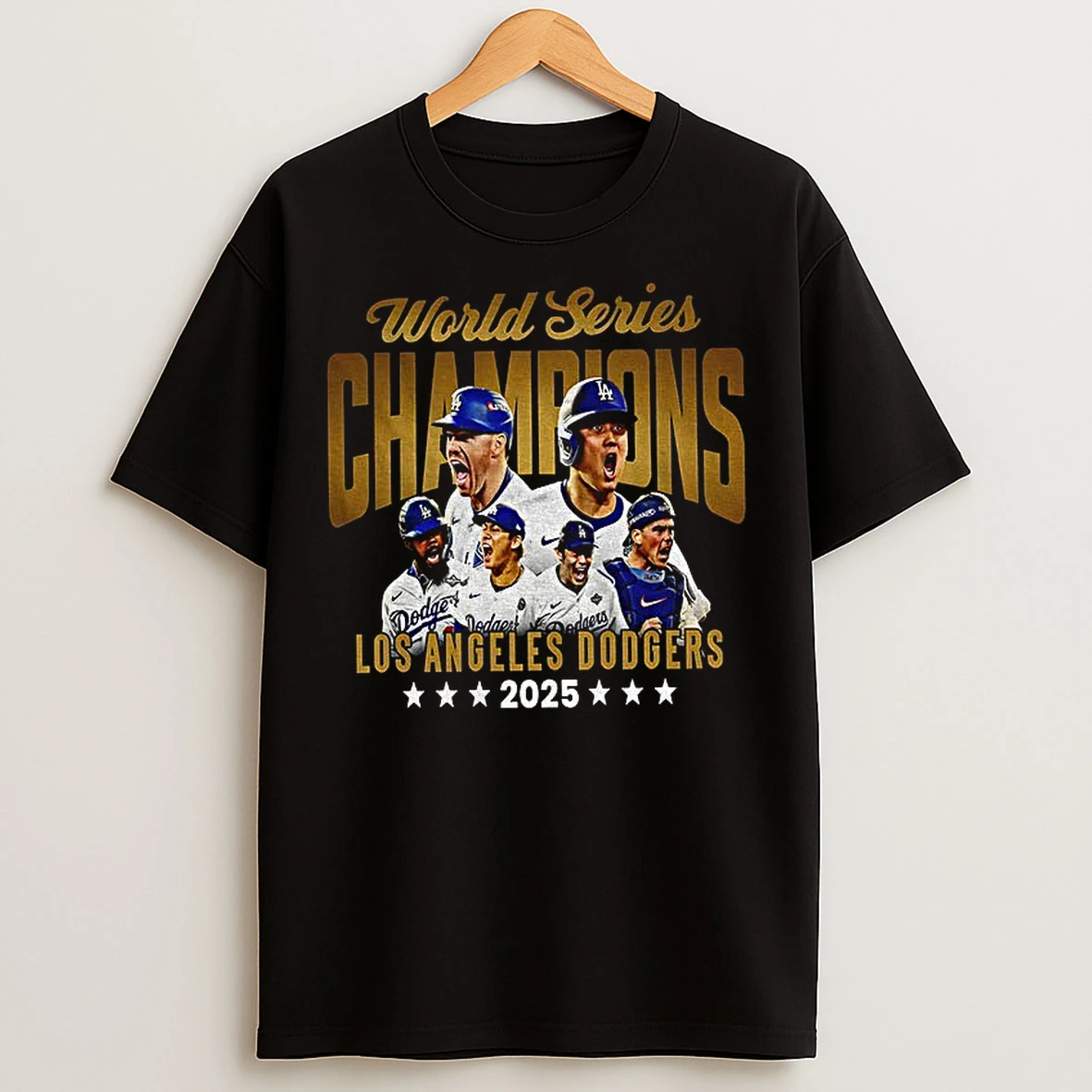 Los Angeles Dodgers Big Six World Series 2025 Champions Vintage T Shirts