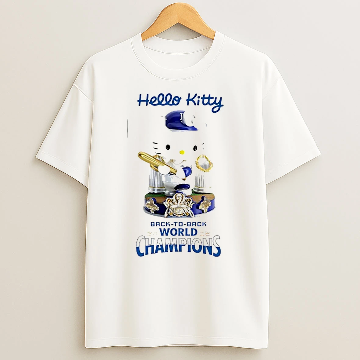 Los Angeles Dodgers X Hello Kitty 2025 World Series Back To Back Champions T Shirts