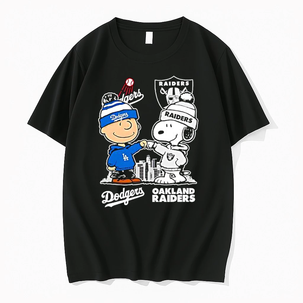Los Angeles Dodgers X Oakland Raiders Snoopy Shirts