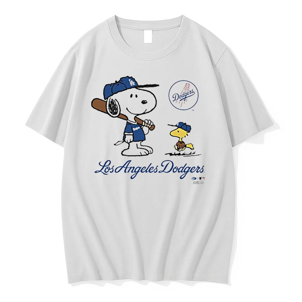 Los Angeles Dodgers X Peanuts Snoopy And Woodstock Shirts