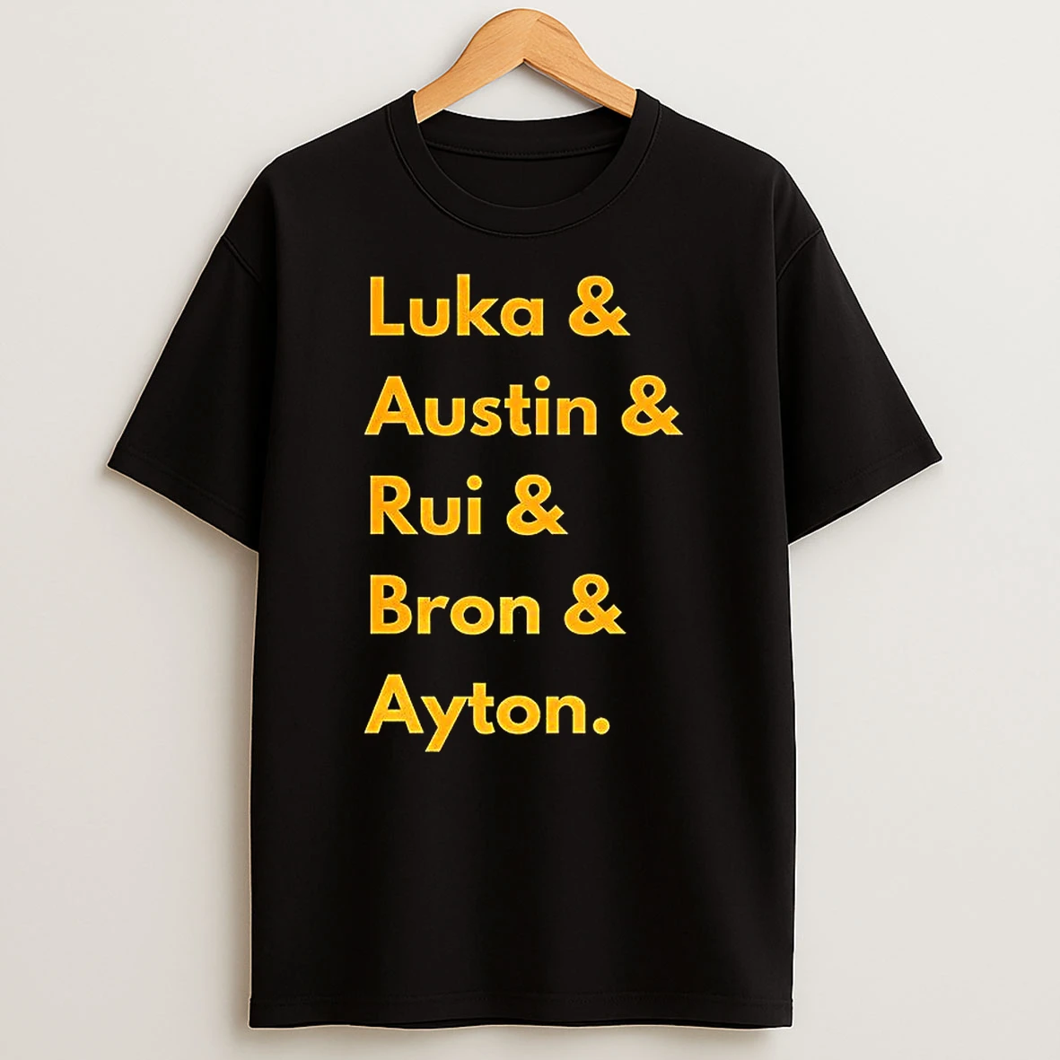 Los Angeles Lakers 2025 Line Up Name Shirts