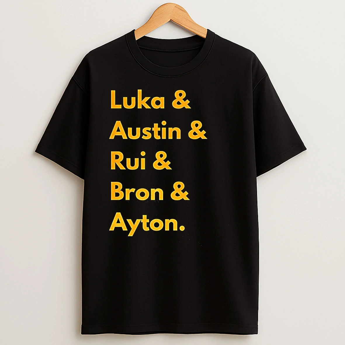 Los Angeles Lakers 2025 Line Up Name T Shirts