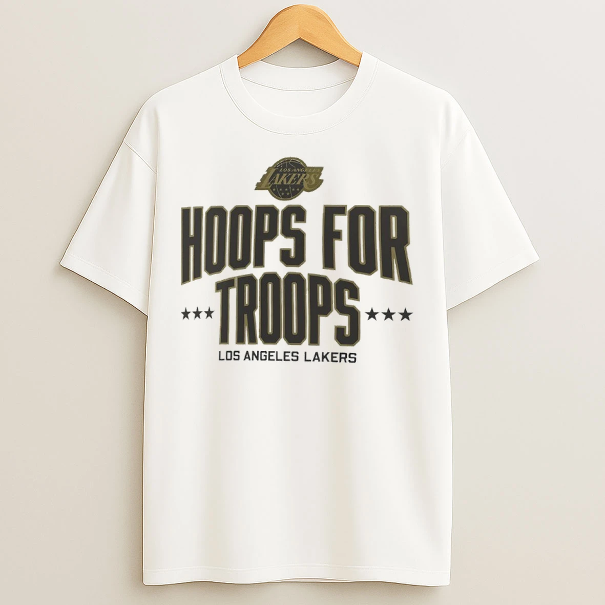 Los Angeles Lakers Hoops For Troops T Shirts