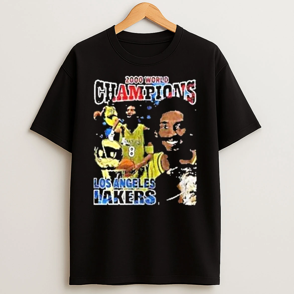 Los Angeles Lakers Kobe Bryant 2000 World Champions Graphic Vintage Shirts