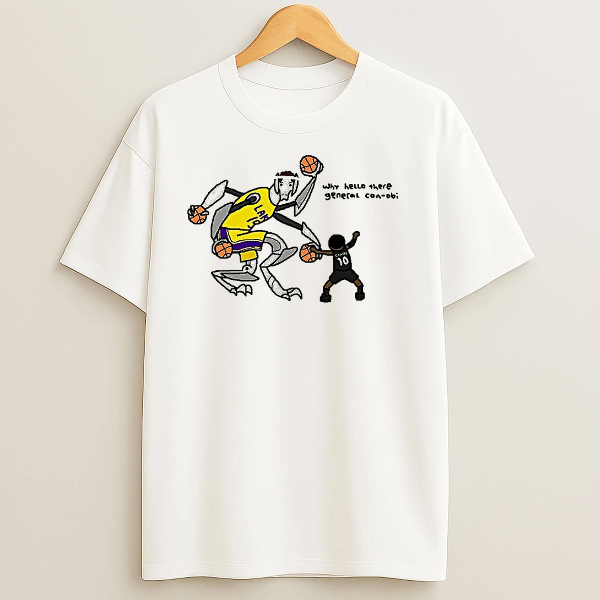 Los Angeles Lakers X Reavous Star Wars Why Hello There General Con Obi T Shirts