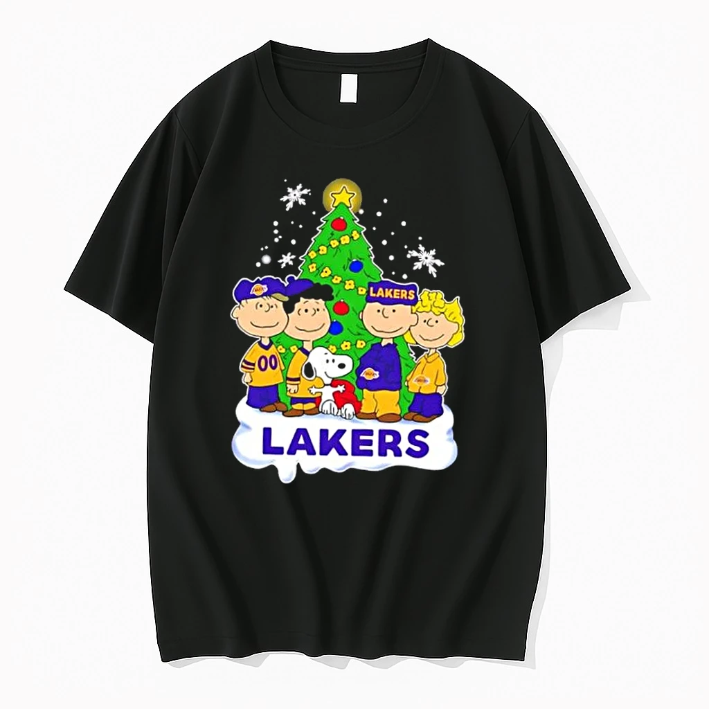 Los Angeles Lakers X Peanuts Snoopy And Friends Christmas Tree Shirts