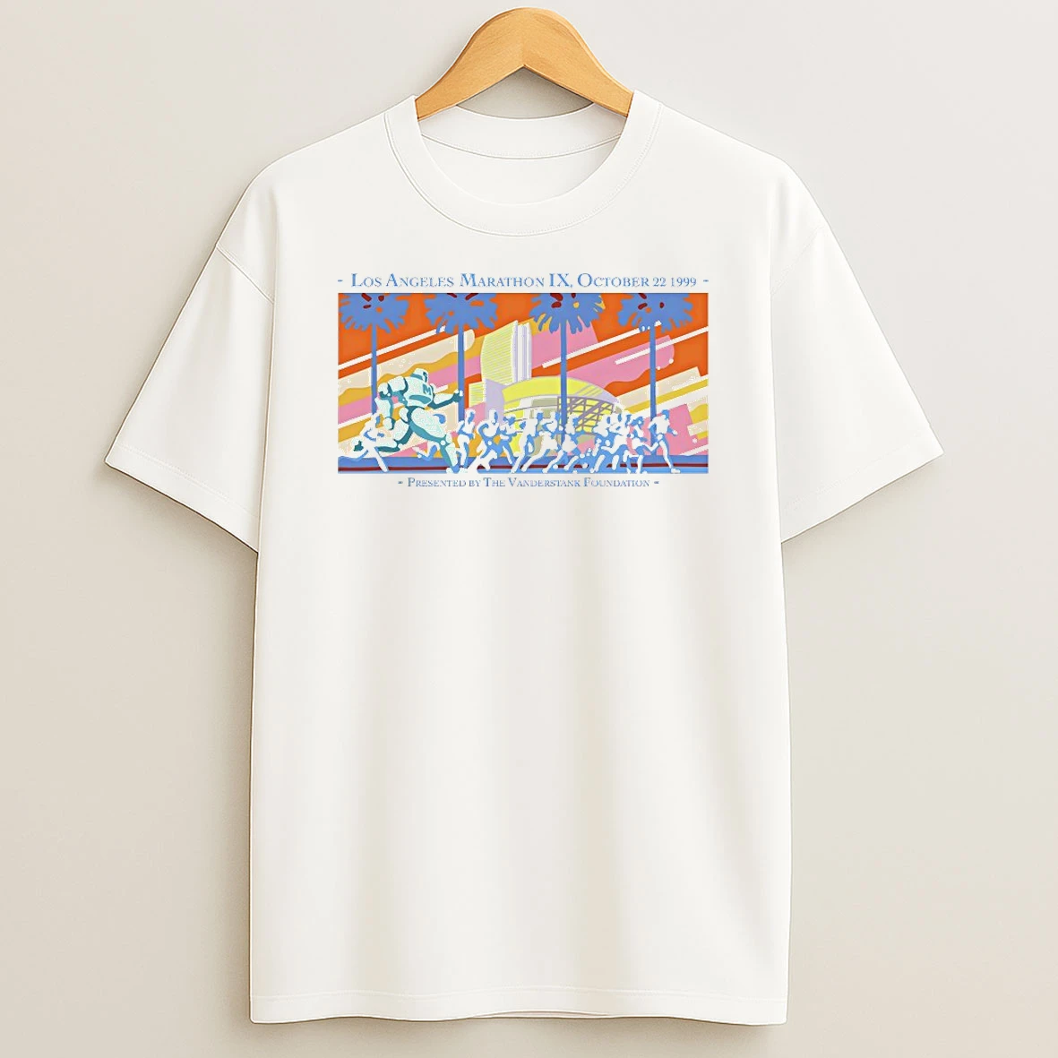 Los Angeles Marathon Ix October 22 1999 Presented By Vanderstank Foundation Shirts
