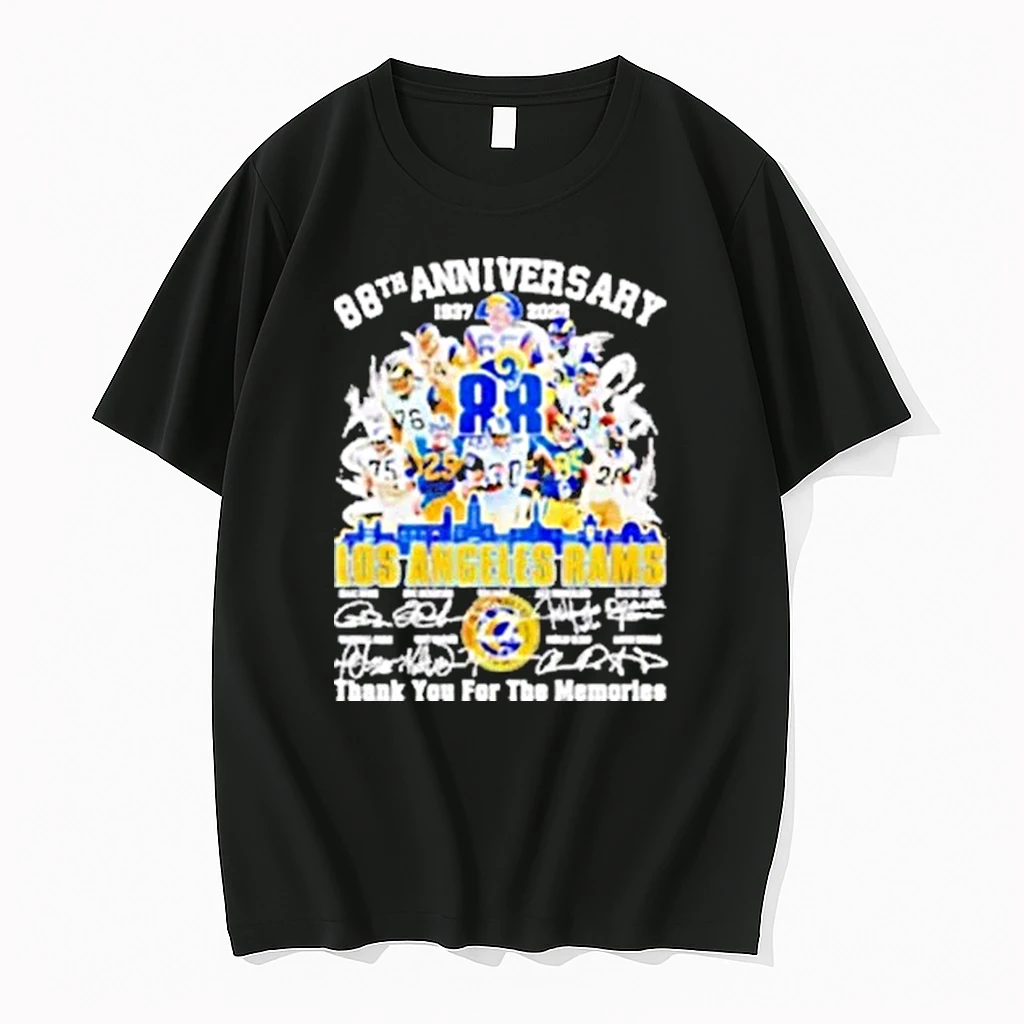 Los Angeles Rams 88th Anniversary 1937 2025 Thank You For The Memories Shirts
