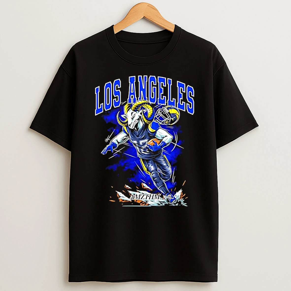 Los Angeles Rams Mascot Ram American Football Helmet Shirts