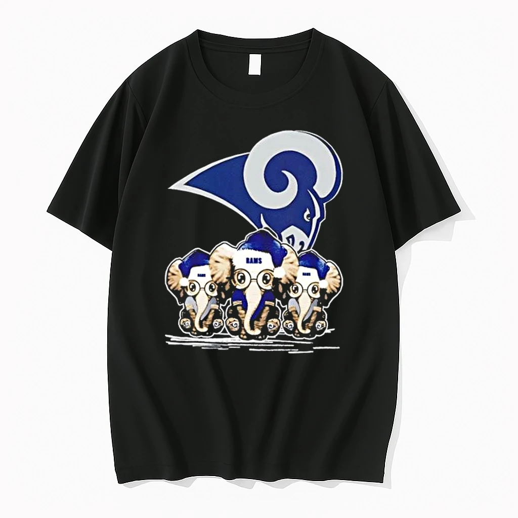 Los Angeles Rams X Elephants Santa Hat Merry Christmas Shirts