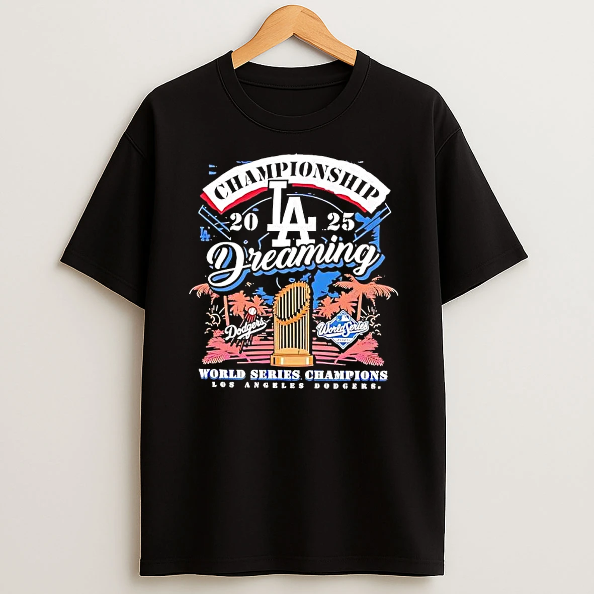 Los Angeles Dodgers 2025 Champions Dreaming World Series Black Shirts
