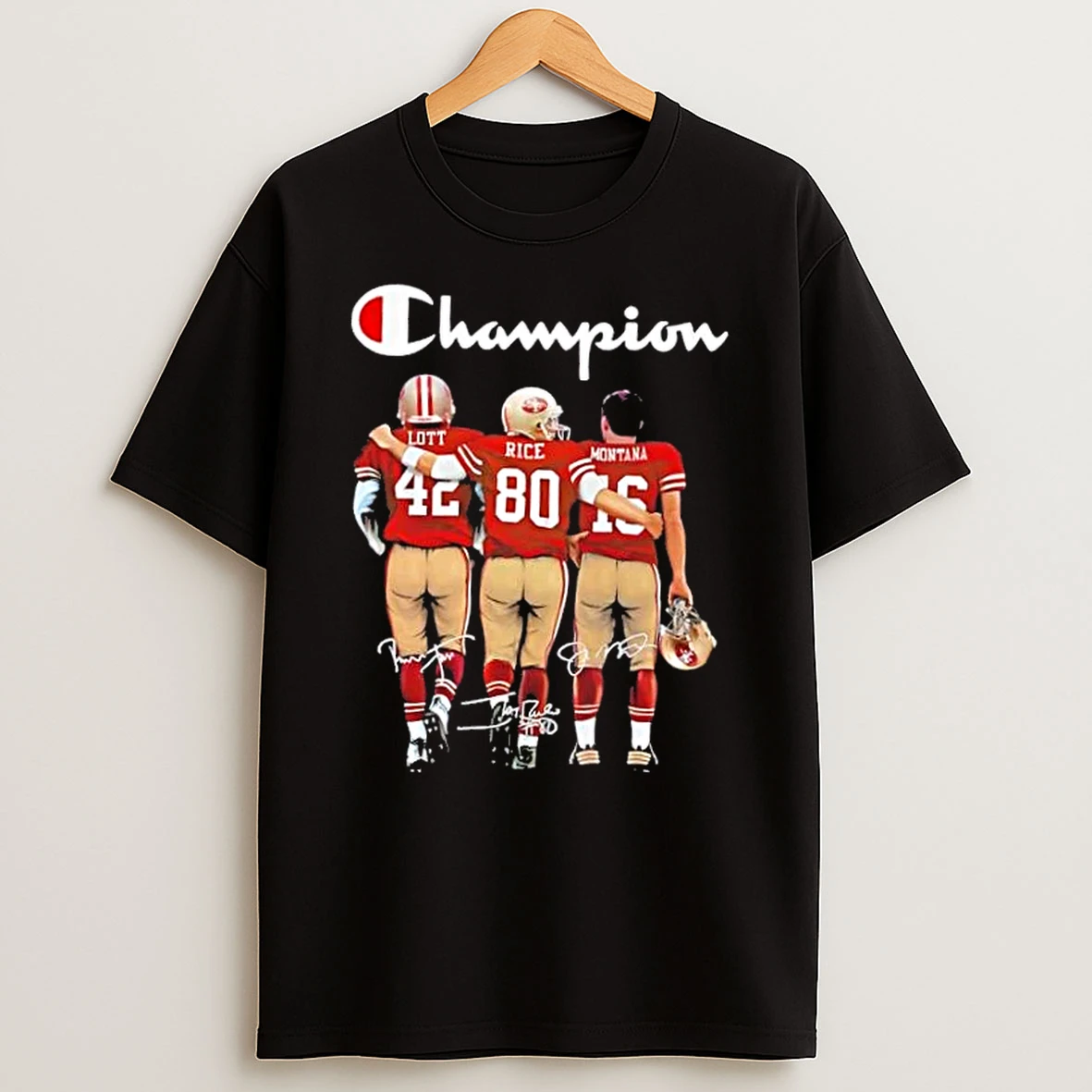 Lott Rice Montana Champion San Francisco 49ers Signatures Shirts