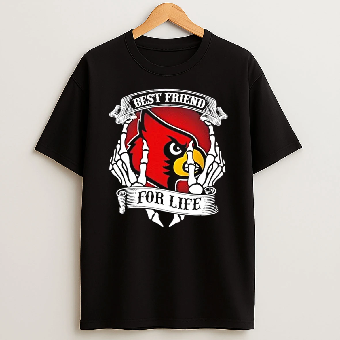 Louisville Cardinals Best Friend For Life Hands Bones Shirts