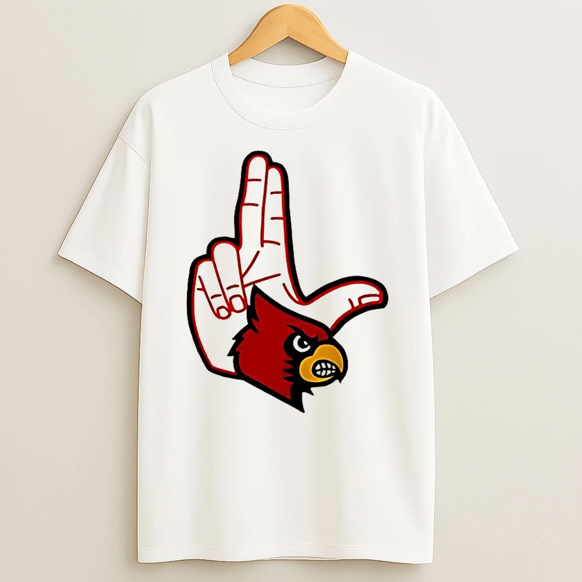 Louisville Cardinals Football L Hand Sign 2025 Mascot Shirts