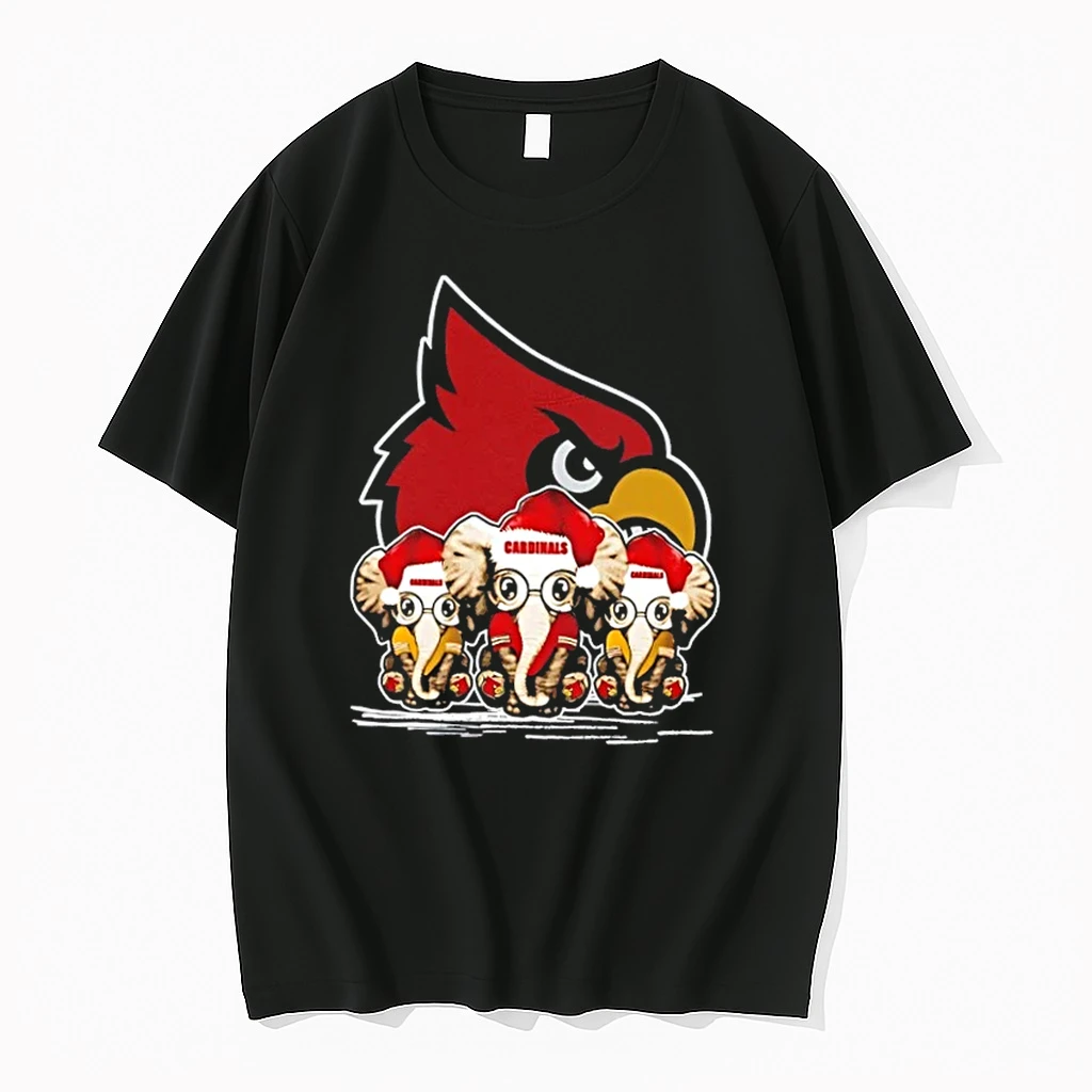 Louisville Cardinals X Elephants Santa Hat Merry Christmas Shirts
