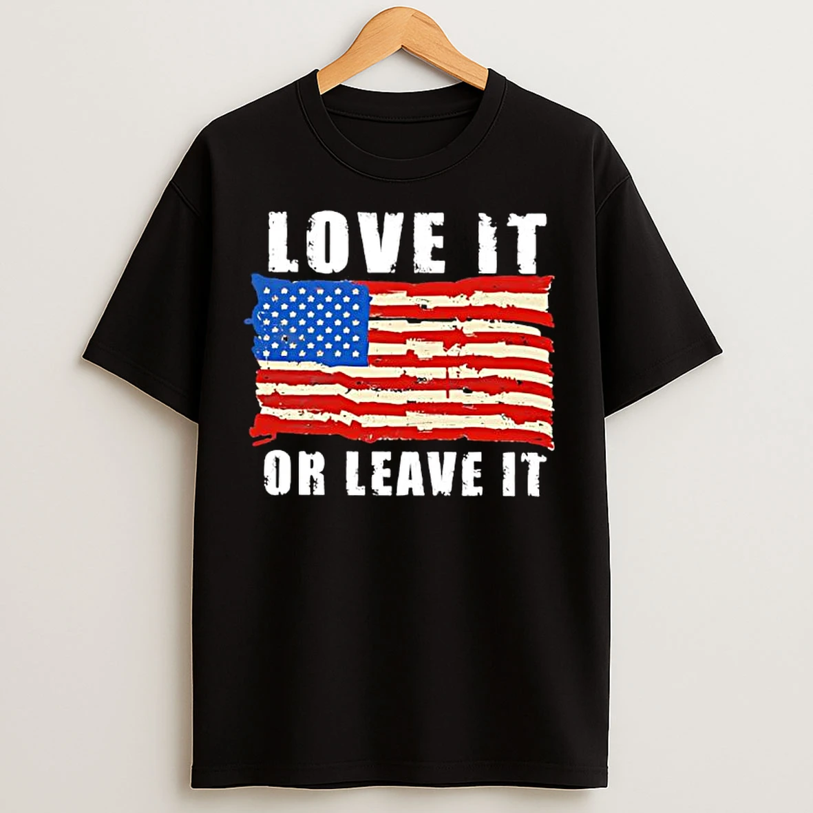 Love It Or Leave It American Flag Graphic T Shirts