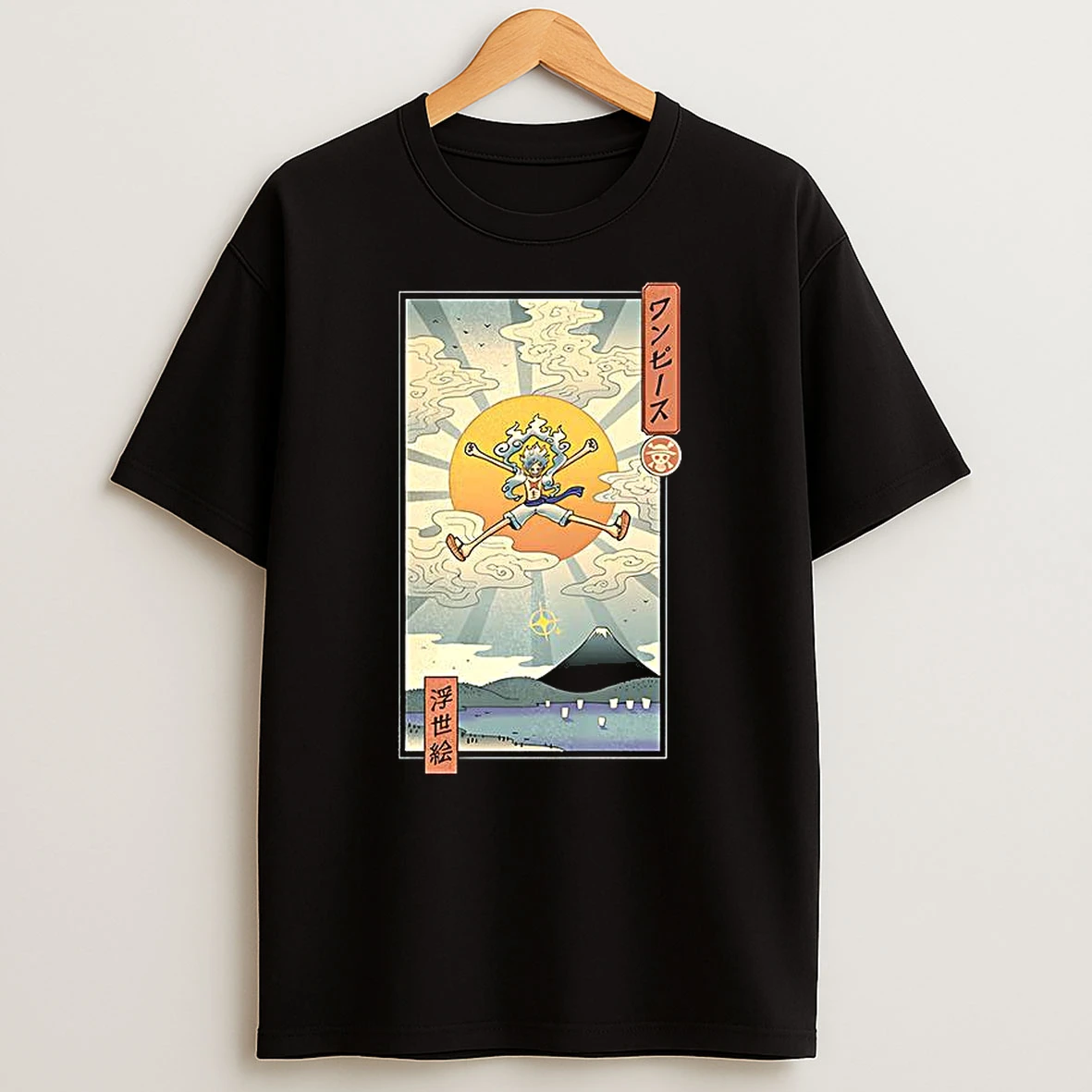Luffy Gear 5 One Piece Anime Pirates Ukiyo E Shirts