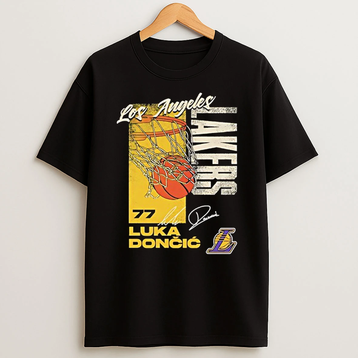 Luka Doncic 77 Los Angeles Lakers All Net Signature Shirts