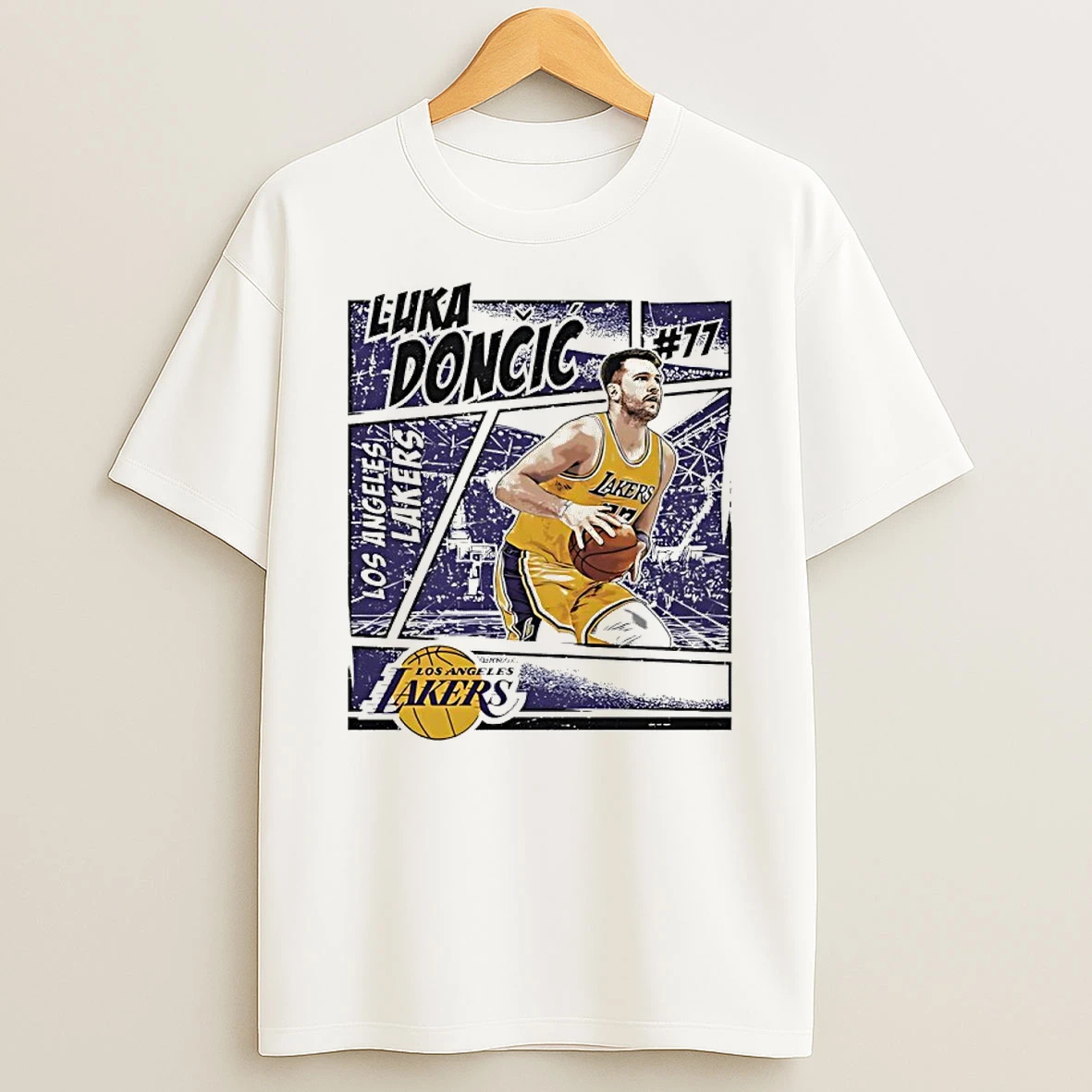 Luka Doncic 77 Los Angeles Lakers Graphic Comic Shirts