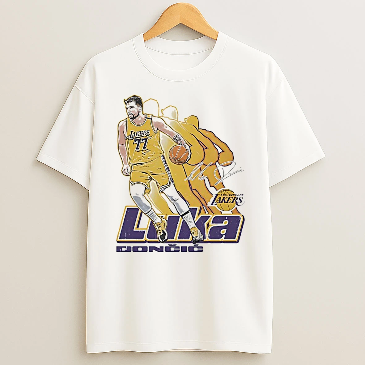 Luka Doncic Los Angeles Lakers Nba Player Signature Retro Shirts