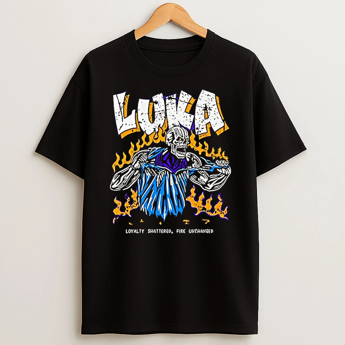 Luka Doncic Los Angeles Skeleton Blazing Shirts