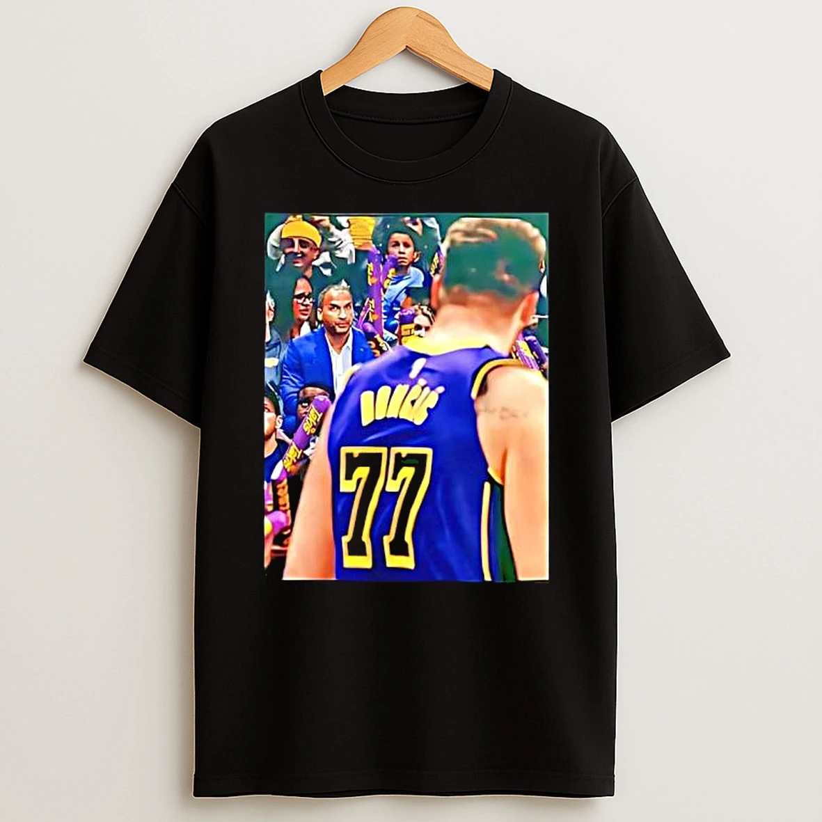Luka Doncic Staring Down Nico Harrison Graphic Shirts