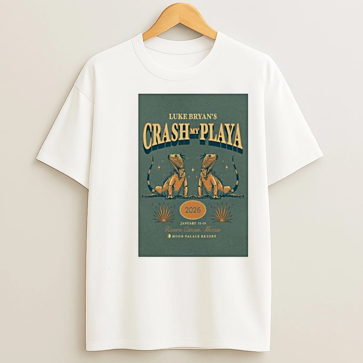 Luke Bryan Riviera Cancun Mx Jan 15 18 2026 Circle White T Shirts