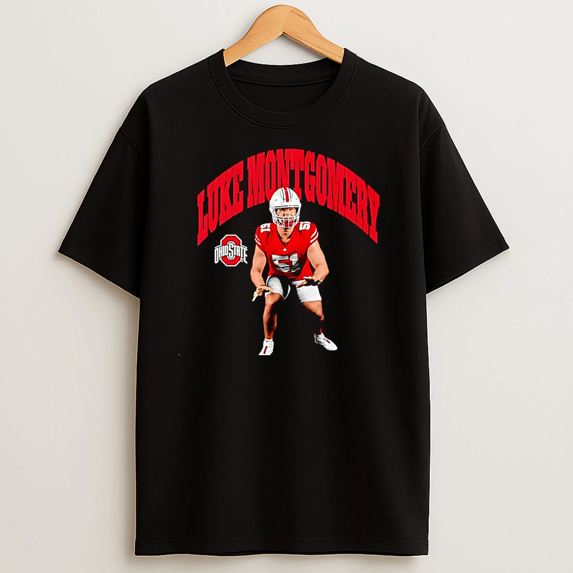 Luke Montgomery Player Ohio State Buckeyes Graphic Christmas T Shirts