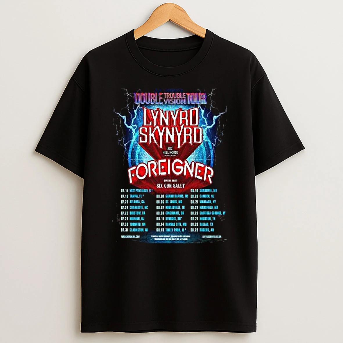 Lynyrd Skynyrd Double Trouble Vision Tour 2026 North America Shirts