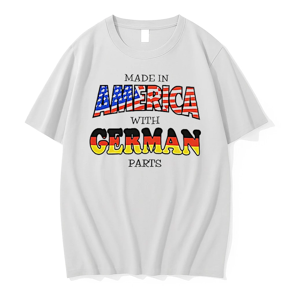 Made In America With Cerman Parts Flag Colored Shirts