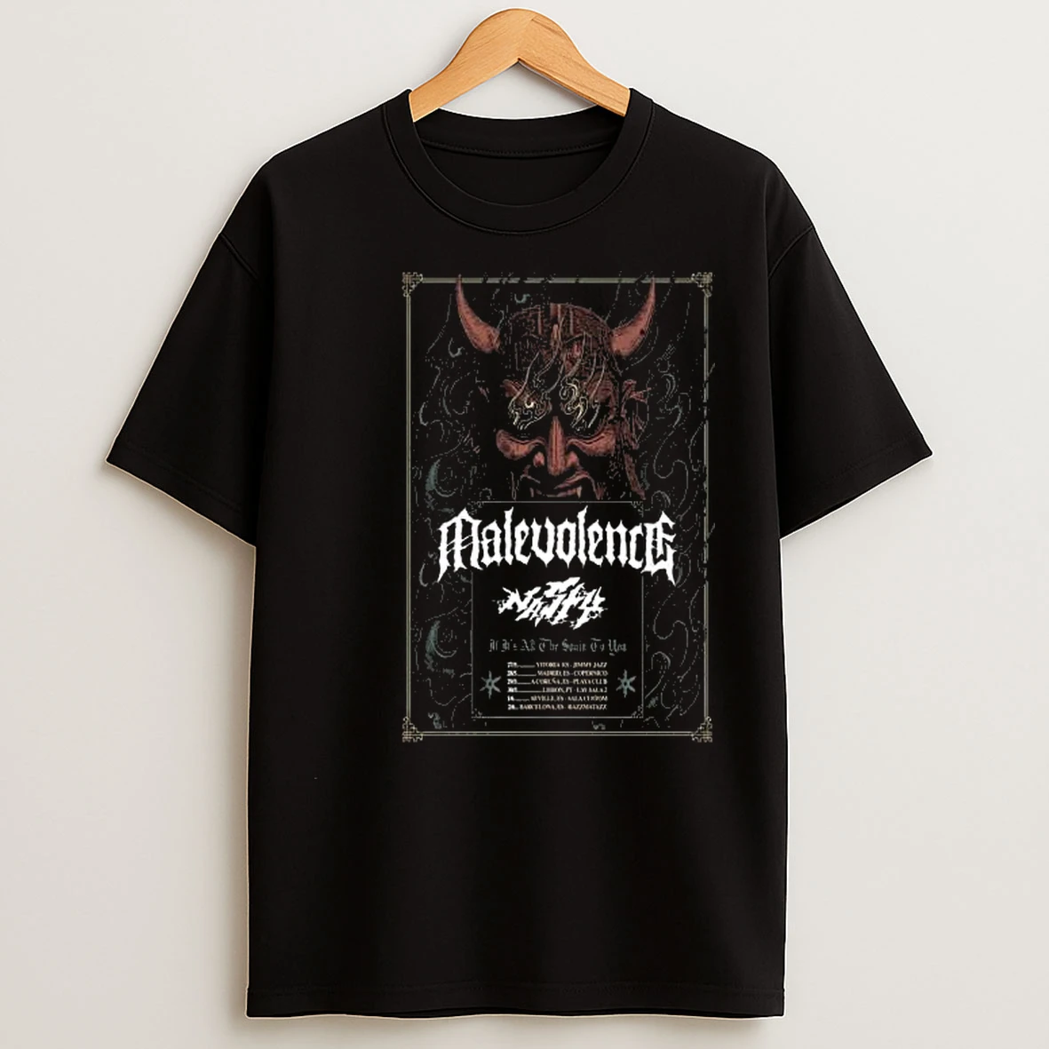 Malevolence If It Is All The Spain In You Tour 2026 Circle Black T Shirts