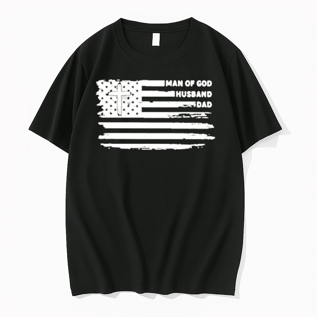 Man Of God Husband Dad Flag 2025 Shirts