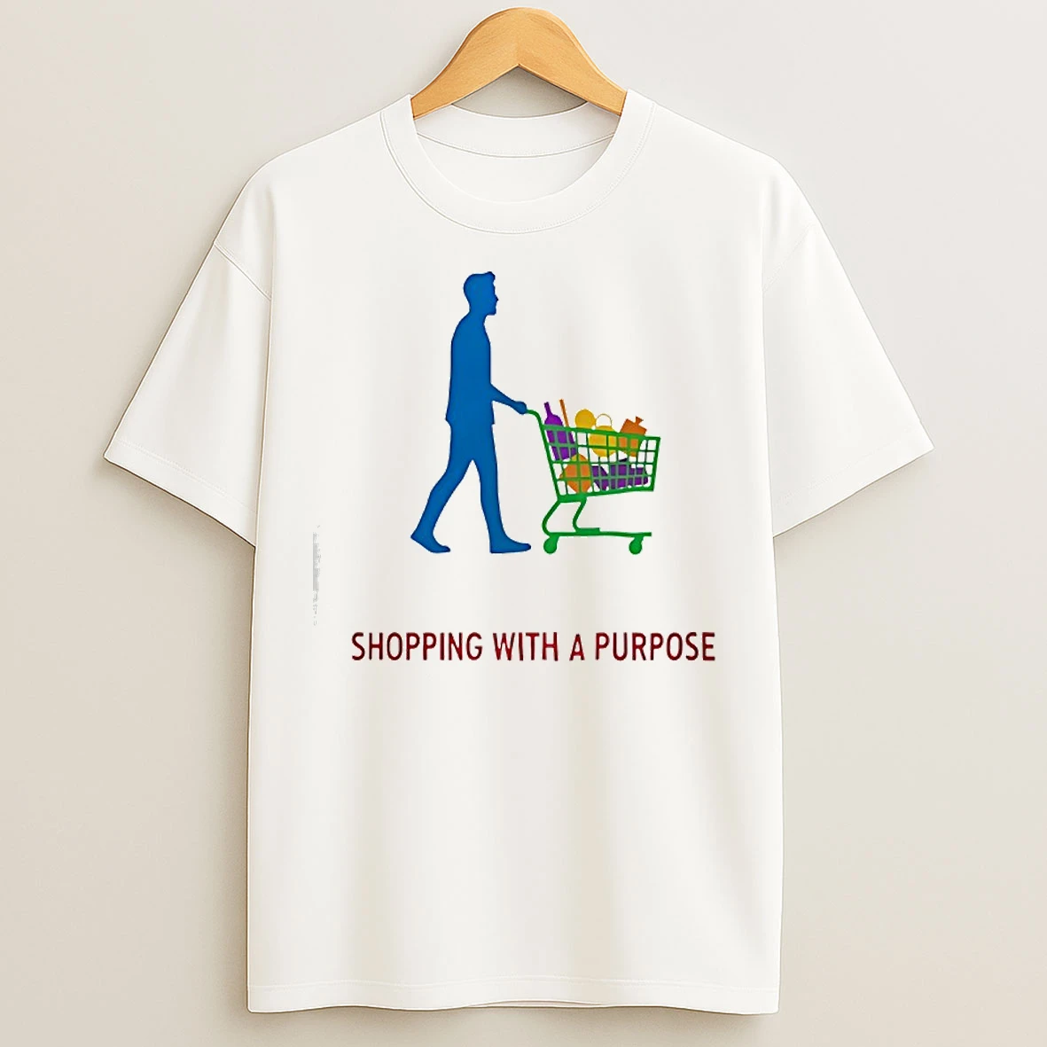 Man Shopping With A Purpose T Shirts