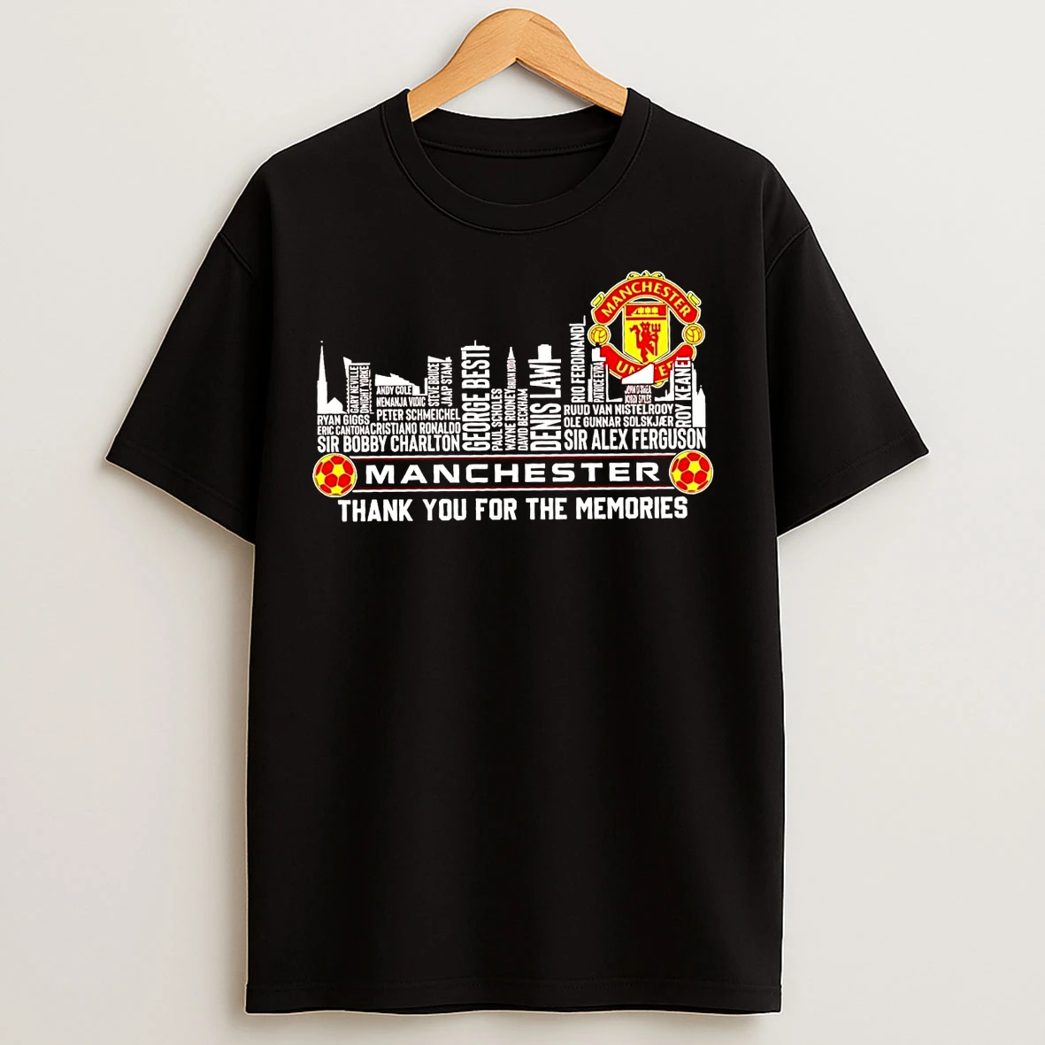 Manchester Fc Players Names Skyline Thank You For The Memories T Shirts