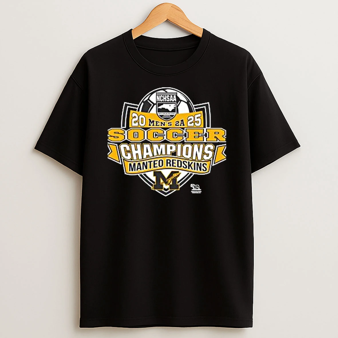 Manteo Redskins Nchsaa Mens 2a 2025 Soccer Division Champions Shirts