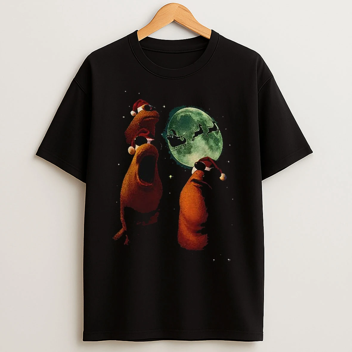 Marcus The Worm Christmas Retro Graphic T Shirts