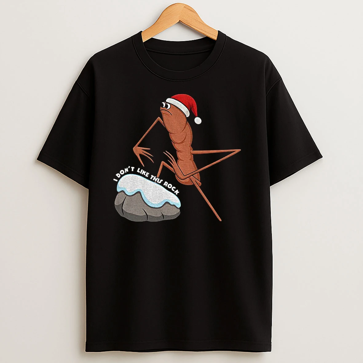 Marcus The Worm Santa Hat Christmas I Dont Like This Rock T Shirts