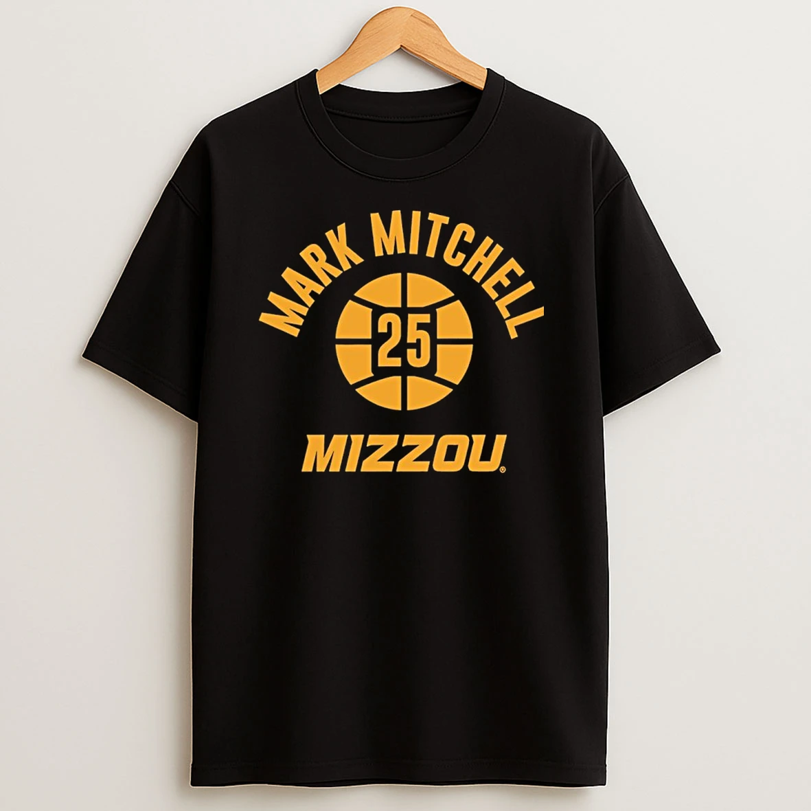 Mark Mitchell 25 Missouri Tigers Basketball Name Bumber Ball Shirts