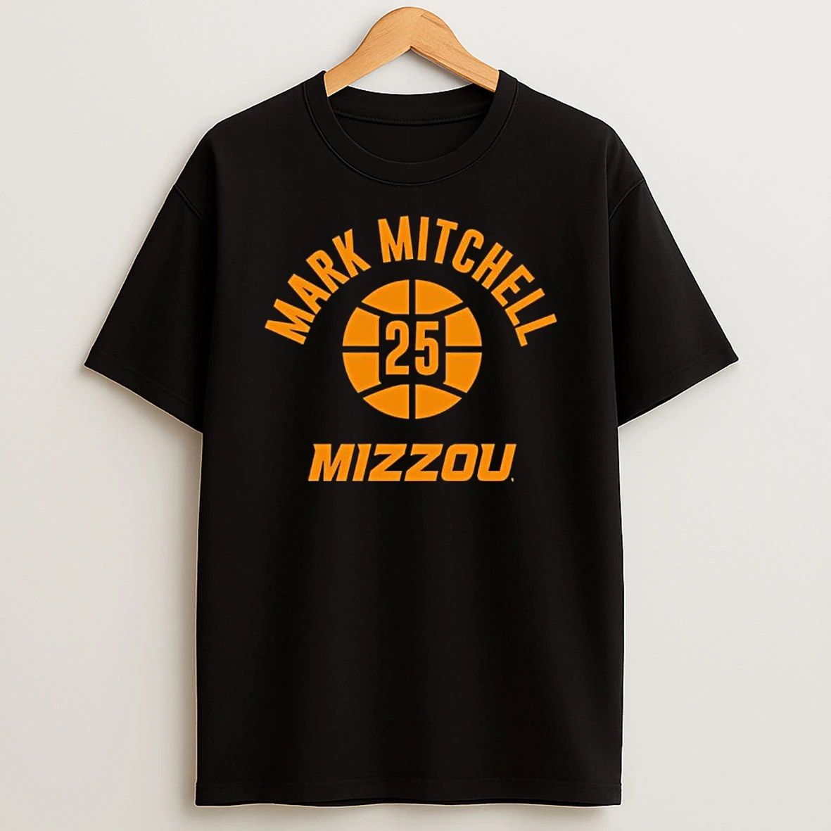 Mark Mitchell Name Number Ball Missouri Basketball Black Shirts