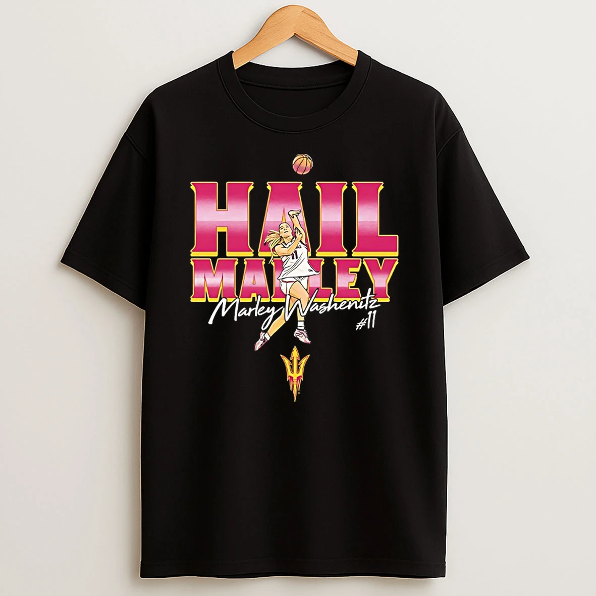 Marley Washenitz Hail Marley Arizona State Ncaa Womens Basketball Shirts
